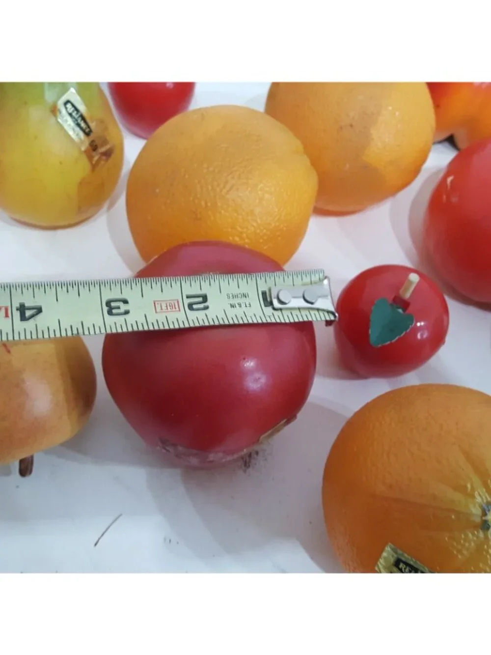 Vintage Fake Faux Artificial Fruit Grapes Apples Orange Lot of 24 Decor Bowl